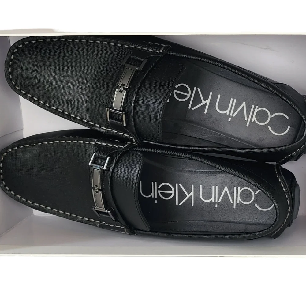 Calvin Klein Men's Black Slip On Shoes Magnus Driver Loafer - Picture 4 of 16
